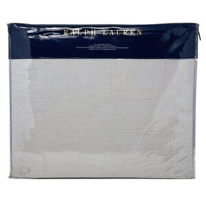 RALPH LAUREN FULL / QUEEN RHYS Linen & Cotton Grey Coverlet Bed Blanket NEW $355
